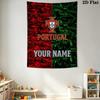 Name Custom PORTUGAL Wall Tapestry Aesthetic Wall Hanging Printed Fabric Blanket Decorative Tapestries for Bedroom Living Room Home Decor