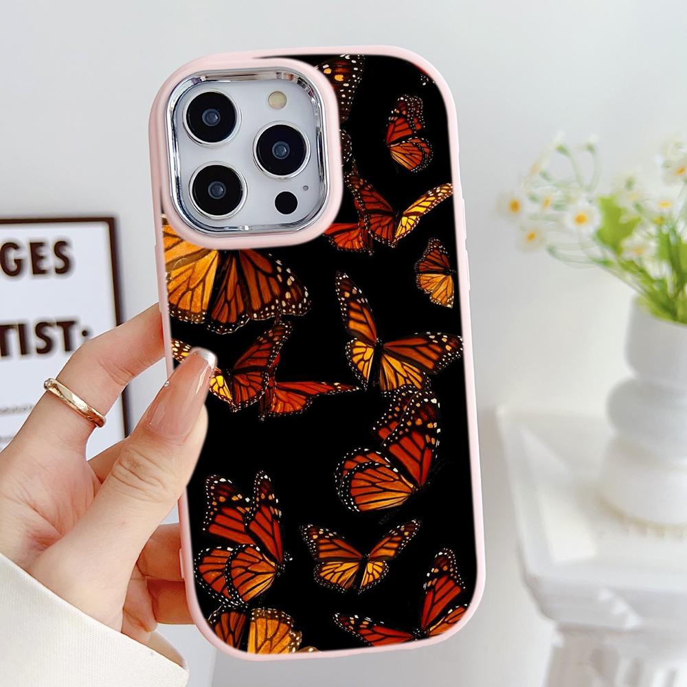 

LZ4 Butterfly art design мягкий чехол для телефона Samsung S24 Ultra S23 Plus S21 FE A16 A54 A52 A06 Infinix Hot 40 30i защита объектива противоударный чехол Tecno POP7/POP 7 Pro