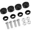 1 Set Bling Car License Plate Fasteners Screws Caps Covers Black Universal Rhinestone License Plate Bolt Cap Plastic Washer Replace Parts