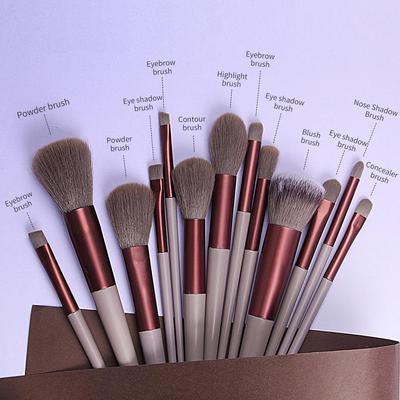 13 unids/lote juego de brochas de maquillaje sombra de ojos base mujeres polvo cosmético rubor mezcla herramienta de maquillaje de belleza