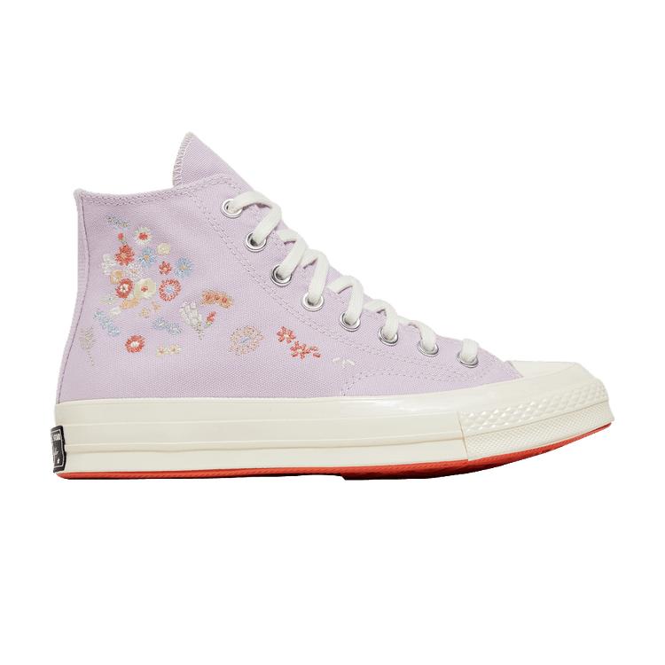 Converse Wmns Chuck 70 High  Embroidered Floral Print - Pale Amethyst  35