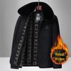 Men's Winter Chenille Jacket with Fur Collar - Velvet Thickened for Middle-Aged & Elderly
