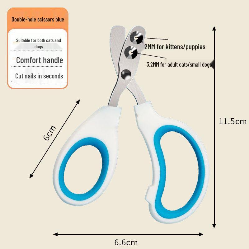 Anti-Bleeding Cat Nail Clipper for Newbies - Round Hole Design To Prevent Scratches