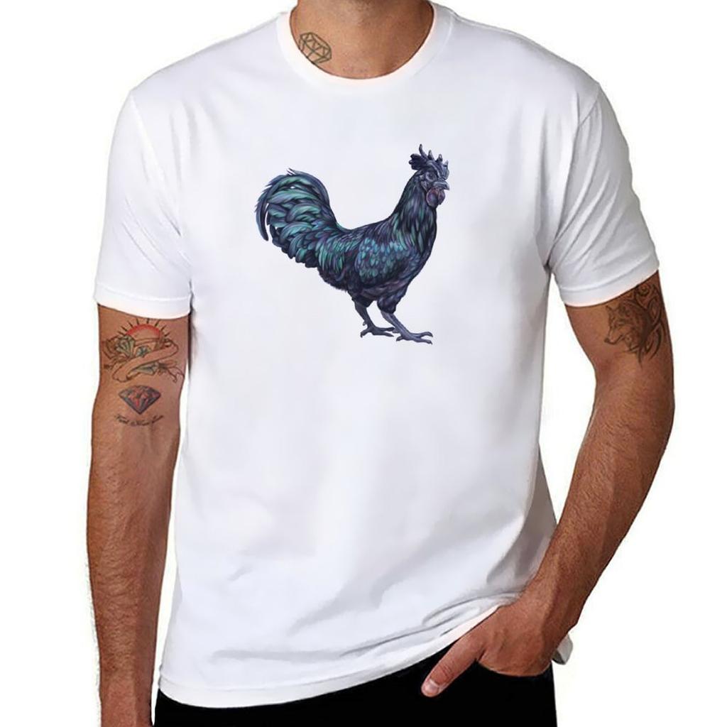 Black Rooster T-Shirt men t shirt cotton 100% g man t shirts for men T-Shirt