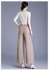 Elastic High-Waist Wide-Leg Pants for Middle-Aged and Elderly Women - Spring/Summer Slimming, Loose, Long Style
