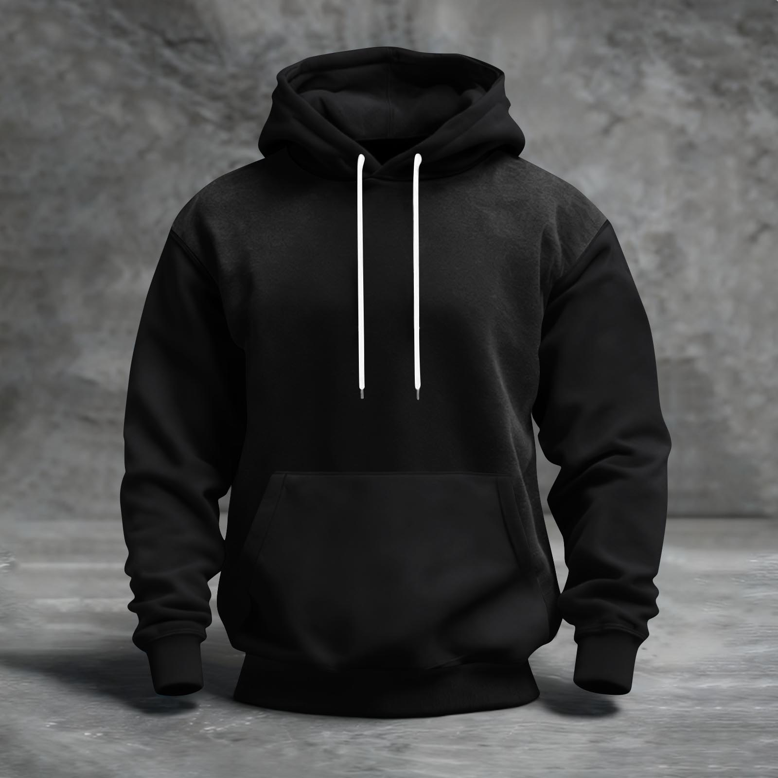 Choose one Heren Color Blocked Hoodie Met Zakken Casual En Comfortabel M zwart
