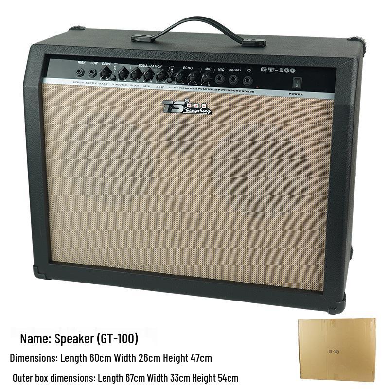 Portable Guitar Amp Saxophone Keyboard Acoustic Guitar Electric Wind Instrument Rechargeable for Outdoor Performance
