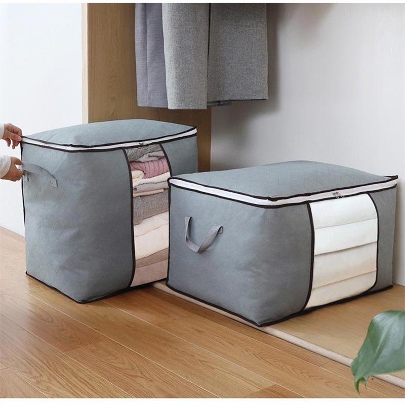 Bamboo Charcoal Non-woven Fabric Cotton Quilt Storage Bag Large Moving Quilt Storage Bag Packing Bag Clothes