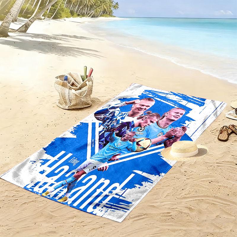Haaland Blaze Print Beach Towel, Large Soft Quick Dry Towel for Beach Camping Swimming