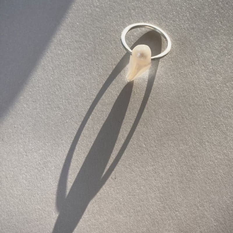 SUZURAN Liquid Pearl_uneven Silver Ring