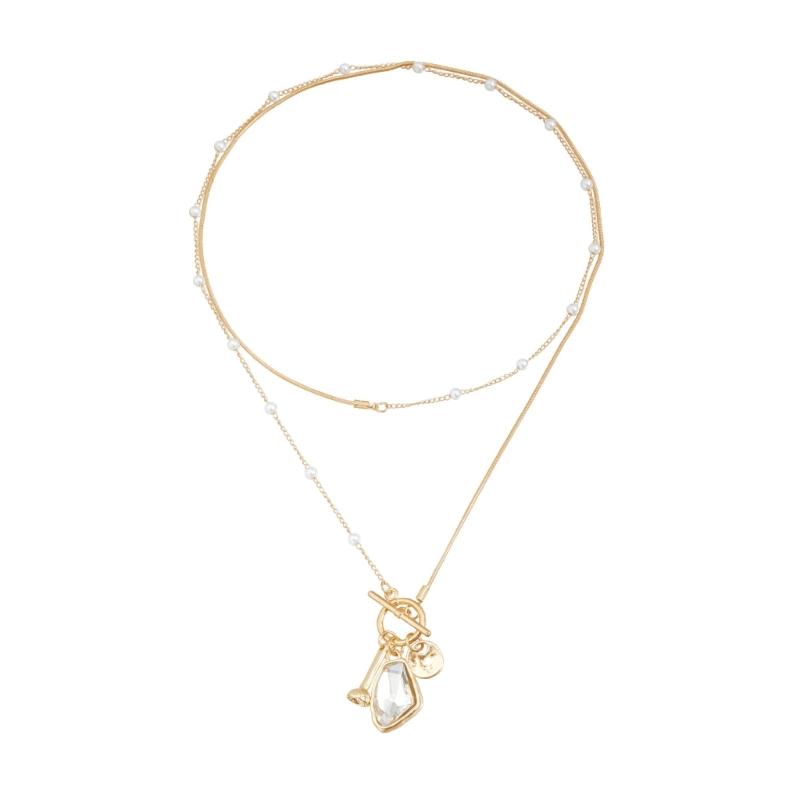 

Adjustable Faceted Crystal Pendant Necklace Modern Neck Jewelry Gift For Her Stylish Everyday Wear 1