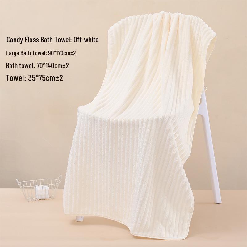 Coral Fleece Quick-Dry Large Bath Towel: Absorbent, Thickened Pineapple Grid Design for Beach, Swimming, or Beauty Salon.