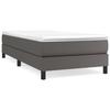 3144229 vidaXL Lit à sommier tapissier avec matelas Gris 80x200 cm Similicuir