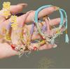 Handmade woven rope dripping oil triangle bracelet cute niche design temperament fashionable versatile exquisite jewelry women
