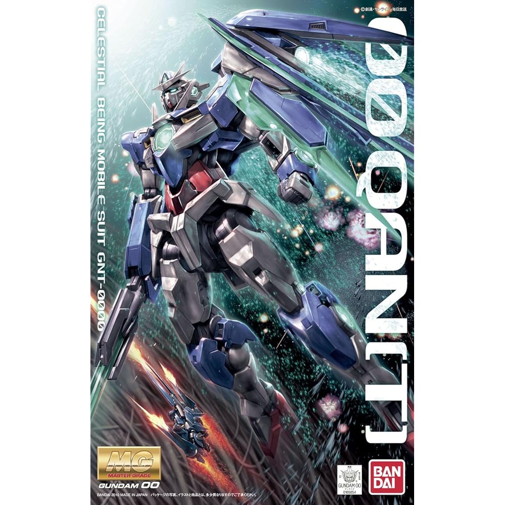 MG Gundam Double O Quanta GNT-0000 1/100 Scale Color-Coded Plastic Model Kit