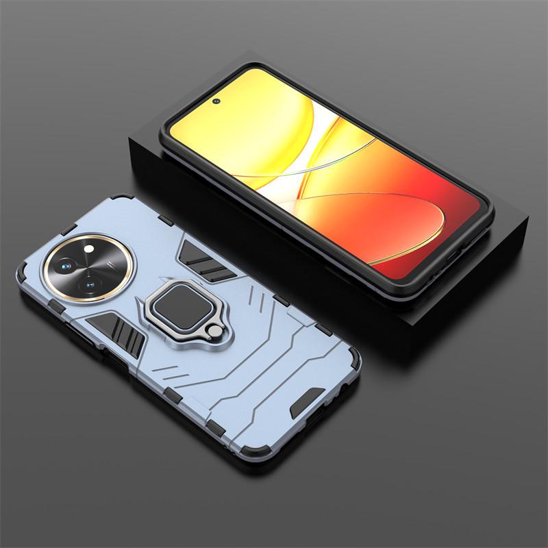 

Для Vivo Y38 5G Чехол Для Vivo Y38 5G Чехол-бампер Ударопрочный металлический держатель для кольца Жесткий ПК Силиконовый чехол для телефона для Vivo Y38 5G Vivo Y38 5G