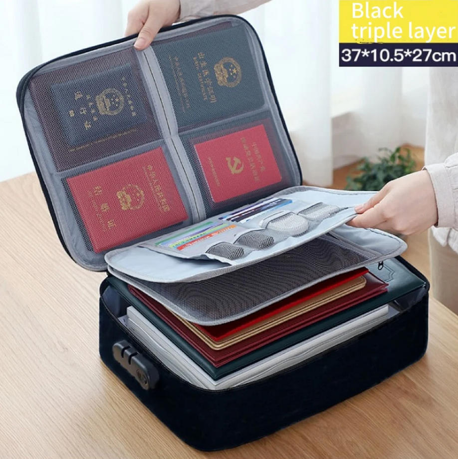 

Password storage bag, large-capacity ID storage bag, credit card and driver s license holder, important document bag, travel pas чёрный