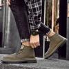 Herren Echtleder Freizeit-Laufschuhe 2024 Schnürschuhe Hochwertige Mode-Stiefeletten mit Fell Männliche Bequeme Sneaker Schuh