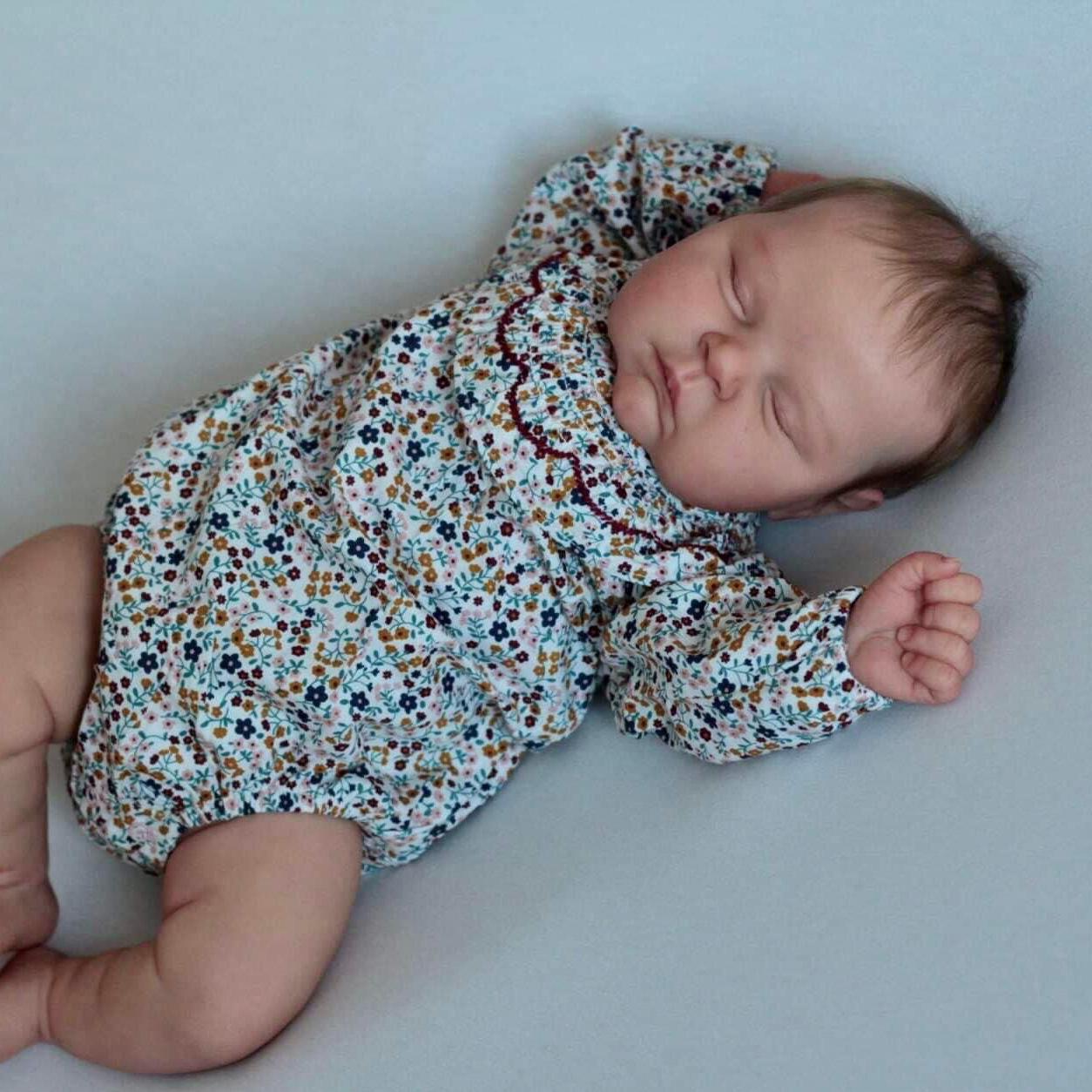 

20 50 см персики Bebe Reborn Baby Doll с укоренившимися волосами Мягкая на ощупь ткань Кукла для моделирования возрождения тела Реалистичная 3D окрашенная кожа Куклы для новорожденных для детей cloth body