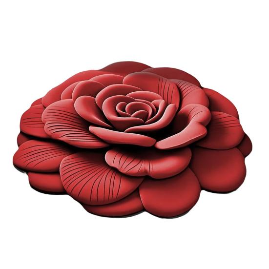Diatomaceous Earth Bath Mat 3D Peony Pattern Quick Dry Floor Mat