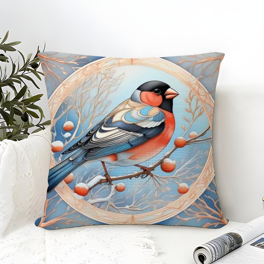 Elegant Swan And Bird Animal Prints Pillow Case Linen Pillow Case Sofa Home Decor Cushion Cover Cushion Cove