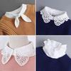 White Stylish Fake Collar Detachable Blouse Dickey Collar Half Shirts Faux False Collar for Women and Girls