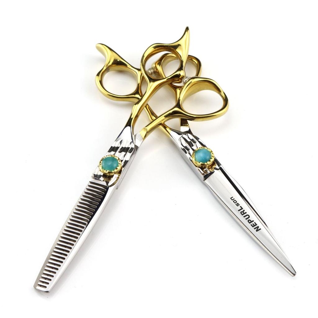 Semi-gold 6.0 Inch Nimpson Opal, Hair Scissors, Hair Scissors, Tooth Scissors, Thinned