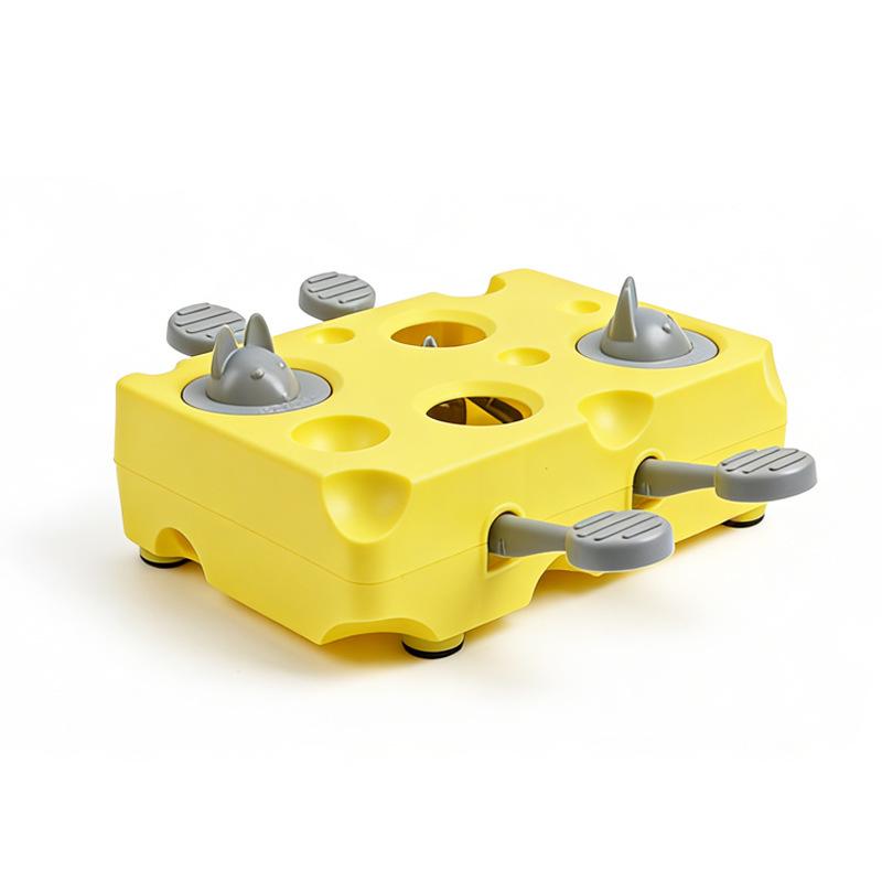Interactive Cheese-Themed Cat Toy Dispenser