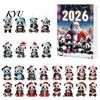 Creative Holiday Ornament Christmas Panda Advent Calendar, 24 Days Countdown Contains Acrylic Party Favors Ornaments, Cute Hanging Decorations