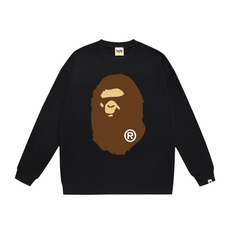 Ape Head Print Unisex Casual Loose Pullover Sweatshirt - Autumn/Winter Trend for Teens