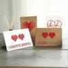 Valentine's Day Diy Handmade Loving Heart Card Birthday Gifts Message Cards with Envelopes Ropes