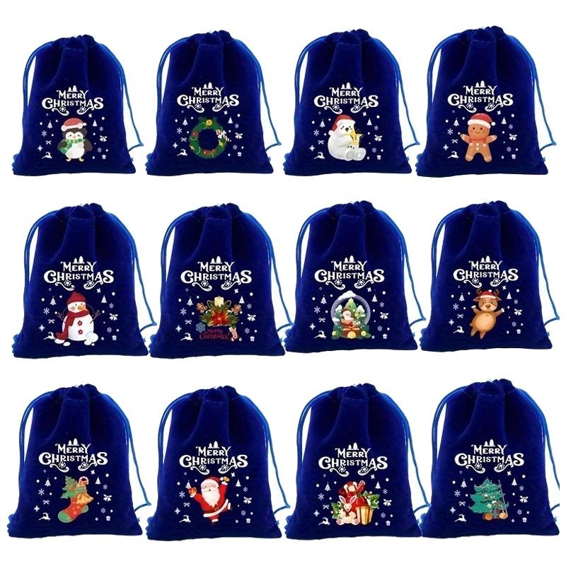 Christmas Drawstring Gift Bags Sugar Cookie Storage Bags Gift Bags for Christmas and New Year Celebrations Christmas Decoration