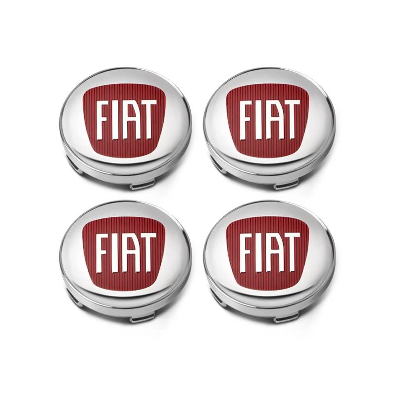 4Pcs 56mm 60mm Car Wheel Hub Center Cap For FIAT Abarth 500 Pulse Panda Tipo Strada 600 500L Rim Cover Emblem Stickers Accessory