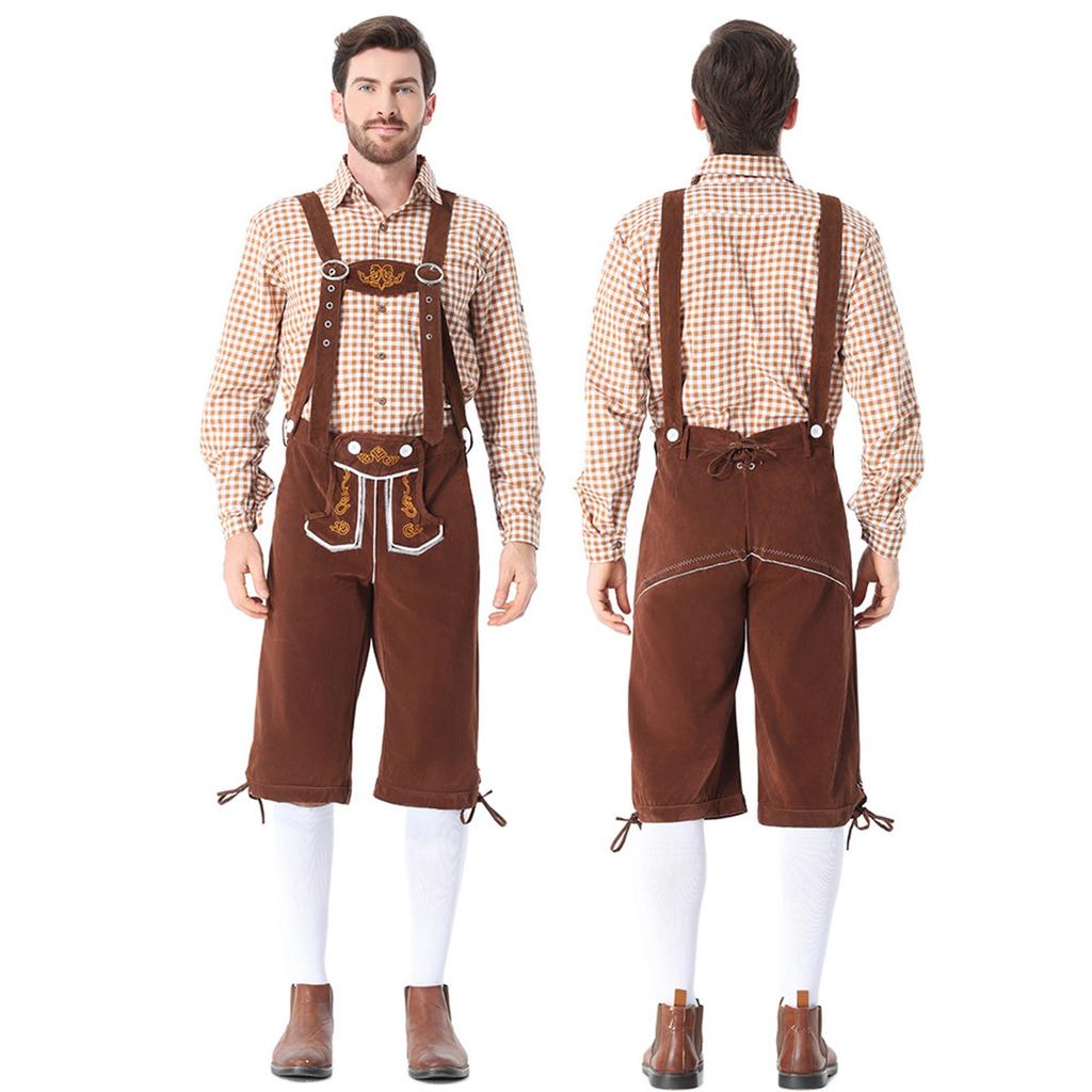Pánské německé bavorské Oktoberfestové šle Overal Tradiční kostým