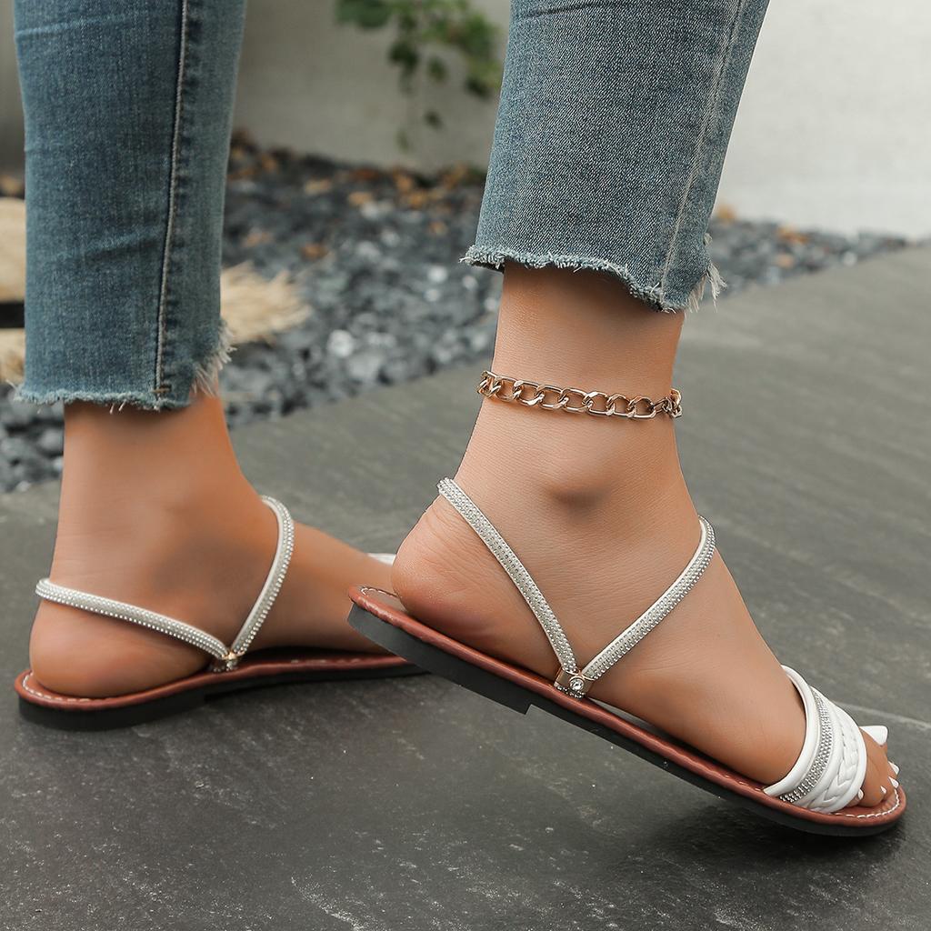 Women Slippers Summer Solid Color Flat Sandals Open Toe Outdoor Slippers New Beach Shoes Plus Size Slides Women Zapatos De Mujer