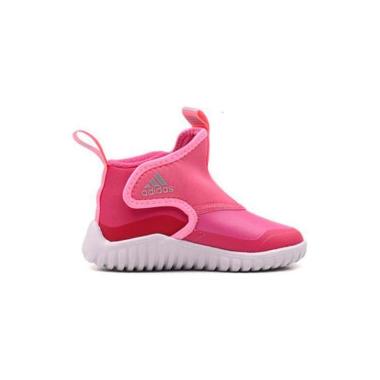 Adidas Rapidazen C Tejido de Cuero Sintético Cómodo Antideslizante Absorción de Impactos Resistente al Desgaste Zapatos de Caminar de Caña Media Rosa Zapatos para Bebé al Caminar GX7133