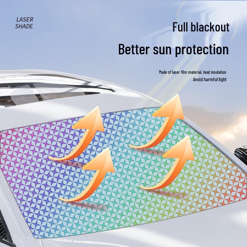 Thickened Laser Windshield Sunshade: Heat Insulation & Sun Protection for Cars and SUVs