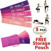 Premium Latex Gym Resistance Bands Set For Fitness And Physio In Elegant Pink Tones