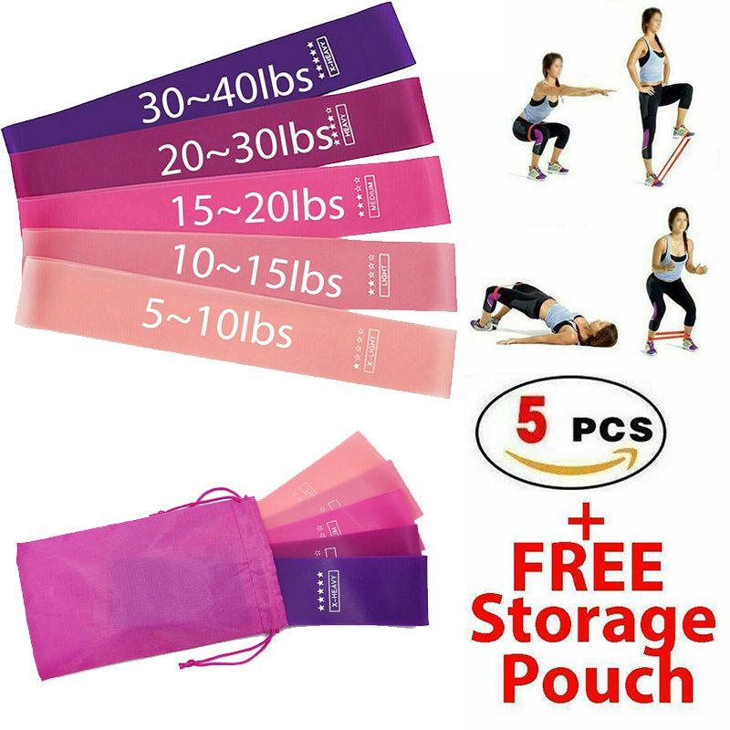 Premium Latex Gym Resistance Bands Set For Fitness And Physio In Elegant Pink Tones