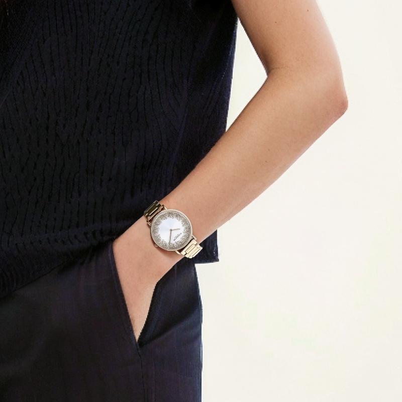 Coach Watch Quartz Movement Stainless Steel Strap 36mm Silver Dial Women's Watch Life Waterproof 14503633