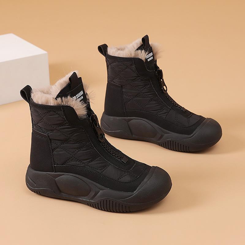 

Winter new velvet warm snow boots women s short tube fashion casual high-top thick-soled personalized women s boots 2025 40