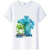 Μόδα Unisex Monsters, Inc. Μπλουζάκι Λευκό Μπλουζάκι Κοντομάνικα Τοπς James -P- Sullivan Αστεία T-Shirts με Γραφικά Mr.Q
