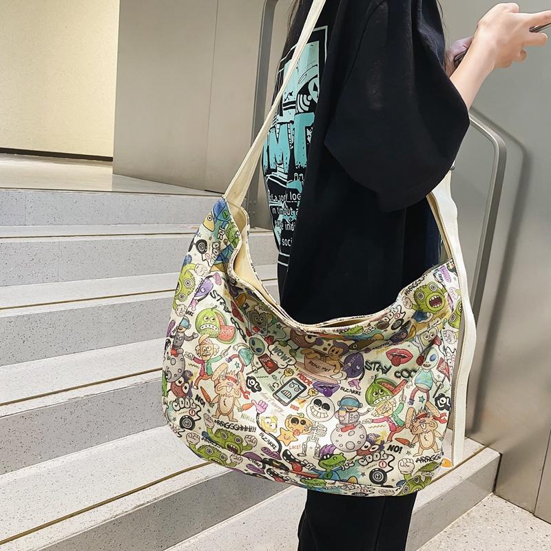 Canvas Shoulder Women's Tote Bag Ladies Simple Casual Large Capacity Designer Handbags for Women Travel Solid Shopper Bag