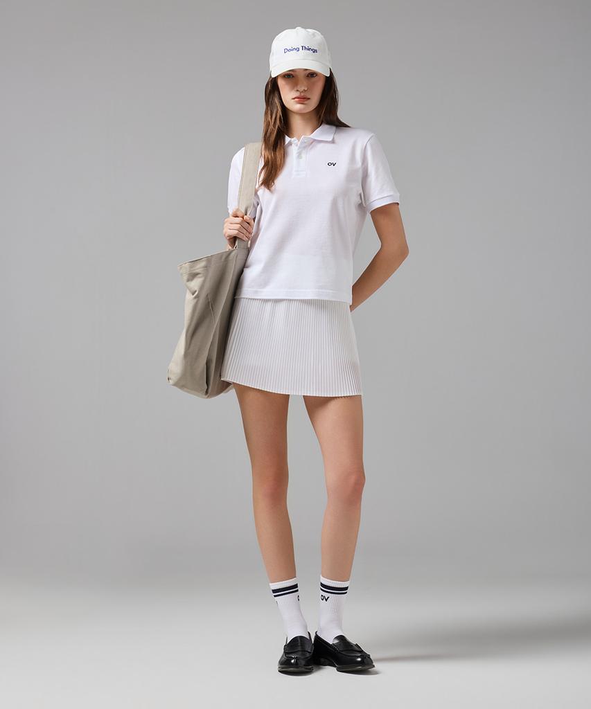Ausdoeoboiseu (W)Ov Logo Pk Collar Tee (White)