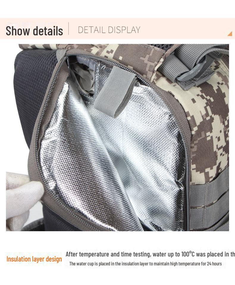 Yuebao Tactical Outdoor Backpack with Reflective Strip and Insulation Layer