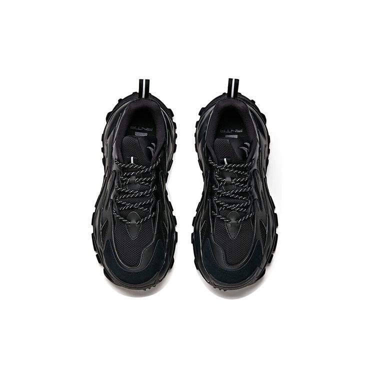 Anta Hot Comfortable Trendy Shock Absorbing Non-Slip Wear-Resistant Breathable Low-Top Dad Shoes Men sneaker Black 912118886-7
