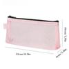 1Pc Simple Transparent Portable Mesh Pencil Case Office Storage Bag Student Pen Bag School Supplies Stationery Bag