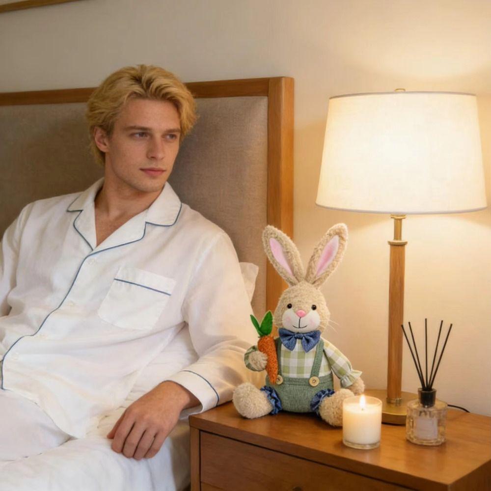 Sitting Rabbits Simulation Bunny plush Doll Easter Bunny Decor  Home Decoration