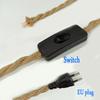 EU Plug 2M 3M Power Cord Pendant Light Twist Hemp Rope Cables E27 Lamp Holder with ON OFF Switch Wire Edison Bulb Socket