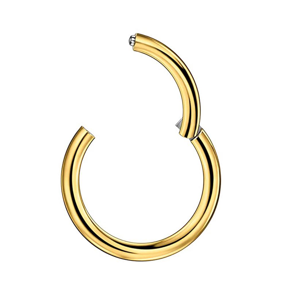 WKOUD 16G Surgical Steel Septum Piercing Nose Hoop Clicker Ring Lip Labret Conch Helix Cartilage Daith Earring Hoop Jewelry